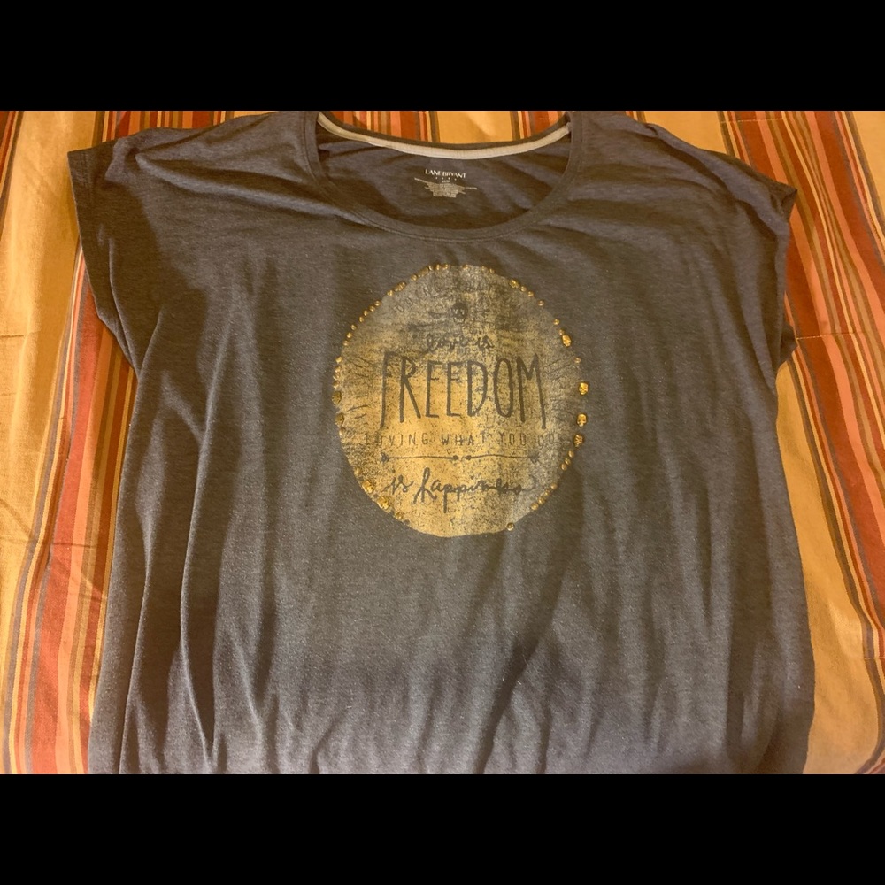 Freedom Shirt w/ skull stud embellishments